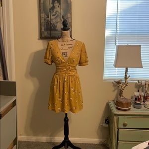 NWT Urban Outfitters Mustard Floral Sundress.
